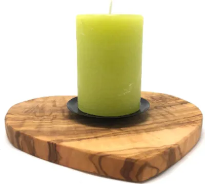 Produktbild von Kerzenhalter Herzform Olivenholz