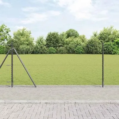 Produktbild von Drahtzaun mit Betonsockel, 50 x 0,8 m, aus PVC-beschichtetem Stahl, wetterfest und korrosionsbeständig für Garten, Terrasse und Außenbereich