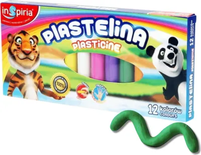 Zdjęcie produktu dla Plastelina Inspiria Zestaw 12 Kolorów Dla Dzieci Do Zabawy W Domu I Szkole