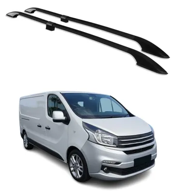 Image de Barres de toit longitudinales pour Fiat Talento 2016-2024 L2 Aluminium Noir