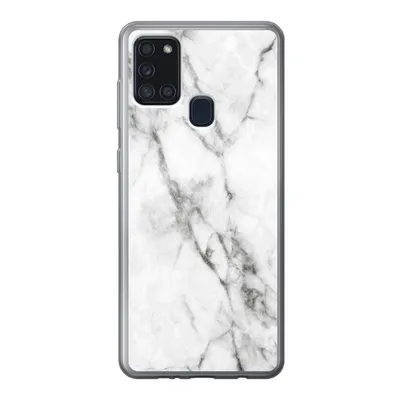 Produktbild von MuchoWow® Handyhülle Schutzhülle Hülle für Samsung Galaxy A21s Marmor - Luxus - Weiß Silikon Softcase Handy Hülle - Hartschale