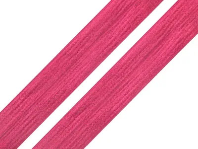 Produktbild von 25m Falzgummi 20mm Faltgummi elastisches Einfassband Schrägband Saumband Farbwahl, Farbe:himbeer
