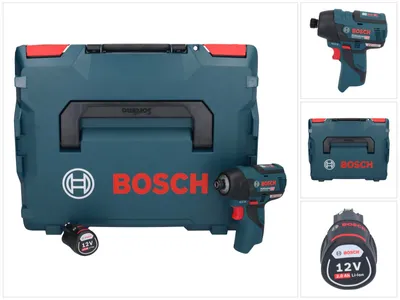 Obrázok produktu pre Bosch GDR 12V-110 Profesionálny akumulátorový rázový uťahovák 12 V 110 Nm 1/4" bez kefiek + 1x akumulátor 2,0 Ah + L-Boxx - bez nabíjačky