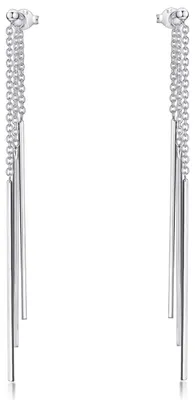 Immagine prodotto di MATERIA, orecchini pendenti in argento 925 con montatura a stelo, modello SO-40-Argento, design di Matthias Wagner
