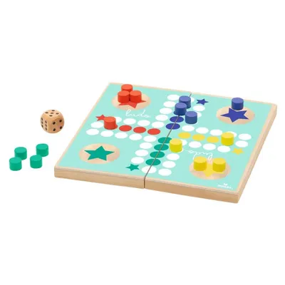 Produktbild von MOSES Ludo aus Holz Gesellschaftsspiel Reisespiel