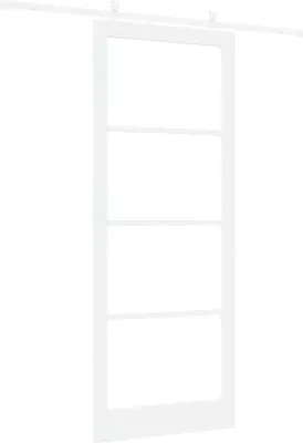 Obrázok produktu pre VidaXL Posuvné dvere, 93 x 232 cm, masívne drevo (smrek) a sklo, biele