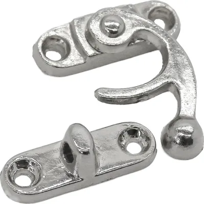 Produktbild von 2 x massive Schlösser für Boxen, Truhen, Schatullen u. m. 33x28mm silber