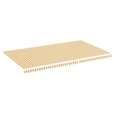 Image de vidaXL Tissu de store jaune et blanc 6x3,5 m