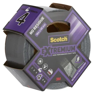 Produktbild von Scotch® Extremium™ No Residue Hochleistungs-Gewebeklebeband, 18,2 m x 48 mm, 1 Rolle/Pake