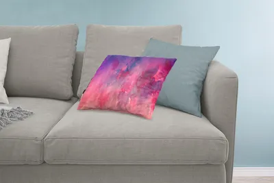 Produktbild von MuchoWow® Zierkissen Sofakissen Wohnzimmer Dekokissen 60x40 cm Aquarell - Rosa - Rot - Kopfkissen - Polster mit Foto