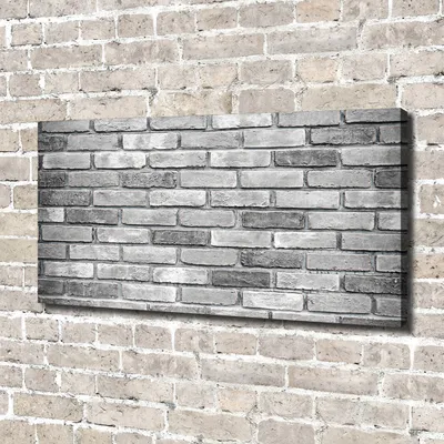 Produktbild von Tulup® Leinwandbild - 140x70 cm - Wandkunst - Drucke auf Leinwand - Leinwanddruck  - Sonstige - Grau - Mauer Ziegelsteine