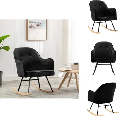 Obrázok produktu pre vidaXL Hojdacie kreslo čierny zamat - Hojdacie kreslá