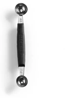 Immagine prodotto di HENDI Kugelausstecher doppelt, ø 22-25 mm, Schwarz, (L)165mm