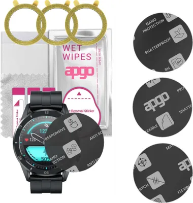 Produktbild von apgo 3 Stück Schutzglas, Matt, kompatibel mit Kumi Magic GT3 Smartwatch, Hybrid 8H, Ersatz für Hartglas, Displayschutzglas, Bildschirmschutz, Displayschutz, kratzfest