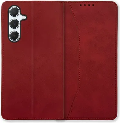 Produktbild von Bookstyle 'Premium' Schutzhülle Klapphülle Schutztasche Etui Cover für Samsung Galaxy A55 5G - Rot