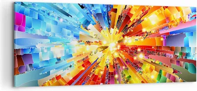 Produktbild von Bild auf Leinwand - Leinwandbild - Abstraktion modern - 120x50cm - Wand Bild - Wanddeko - Leinwanddruck - Bilder - Kunstdruck - Wanddekoration - Leinwand bilder - Wandkunst - AB120x50-3982