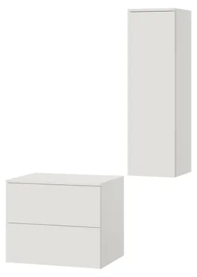 Produktbild von Badezimmerset 2-Teilig: Unterschrank + Hochschrank Color Weiß (2S 60 + 1D 100)