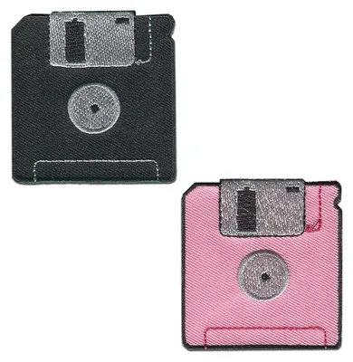 Produktbild von Diskette Floppy - Aufnäher, Bügelbild, Aufbügler, Applikationen, Patches, Flicken, Zum Aufbügeln, Größe: