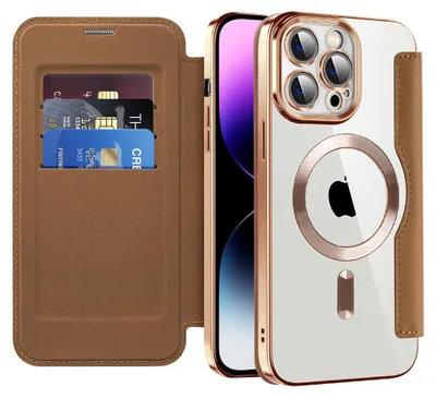 Obrázek produktu pro Techsuit – pouzdro SmartMag Book pro iPhone 14 Pro Max – hnědé