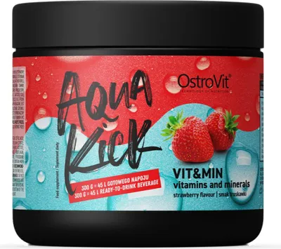 Immagine prodotto di OstroVit Aqua Kick (300g) Vit&Min - Fragola - Intra- e Post-Workout - Intra-Workout