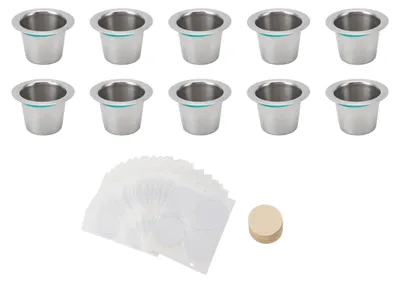 Zdjęcie produktu dla 10 wielorazowych kapsułek do kawy ze stali nierdzewnej