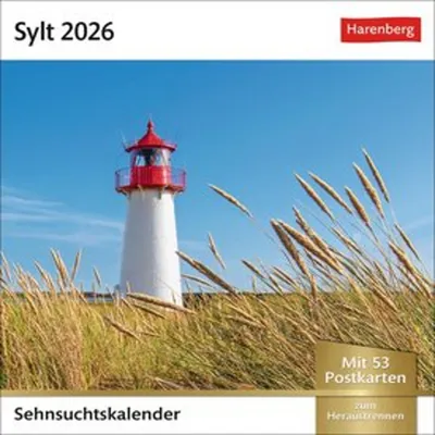 Produktbild von Sylt Sehnsuchtskalender 2026 - Wochenkalender mit 53 Postkarten