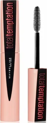 Produktbild von Maybelline Total Temptation, Schwarz, Black, Verlängerung, Volumengebend, Aqua / Water, Synthetic Beeswax, Paraffin, Styrene/Acrylates/Ammonium Methacrylate Copolymer,..., 8 ml, 1 Stück(e)