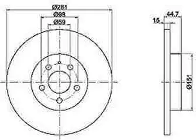 Produktbild von TEXTAR Bremsscheibe Artikel: 92096400