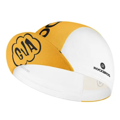 Image de ROCKBROS Casquette de vélo Casquette de vélo légère Anti-transpiration Chapeau de vélo pour cyclisme Hommes Femmes Jaune Blanc