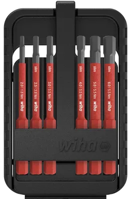 Produktbild von Wiha Bit-Satz slimBit electric, Innensechskant, (7-teilig)