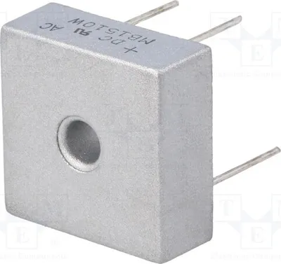 Produktbild von 1x Einphasen Brückengleichrichter If: 15A Urmax: 1000V  Ifsm: 300A MB1510W Einphas