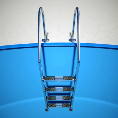 Produktbild von Einstiegsleiter V4A 4-Stufen für 1,20 m Beckentiefe