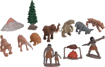 Obrázek produktu pro 12dílná hračka s historickými figurkami, prehistorické figurky ze života, zvířecí ornamenty, hrací sada, 12 dílů