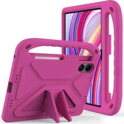 Obrázek produktu pro Ochranné pouzdro pro Xiaomi Redmi Pad Pro 12,1" 2024, lehké dětské pouzdro z EVA s držadlem a stojánkem Růžový
