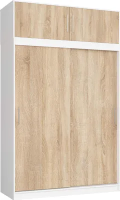 Produktbild von Akord Schwebetürenschrank Mono Mit Verlängerung Weiß/Sonoma-Eiche 150X60X245 Cm