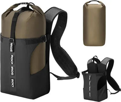 Produktbild von ROCKBROS Wanderrucksack Fahrradrucksack 24L 2 in 1 Wasserdicht Sportrucksack Für Herren Damen Schwarz Braun