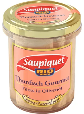 Obrázek produktu pro Saupiquet Rio Mare tuňákové filety gurmánský olivový olej ve sklenici 180g