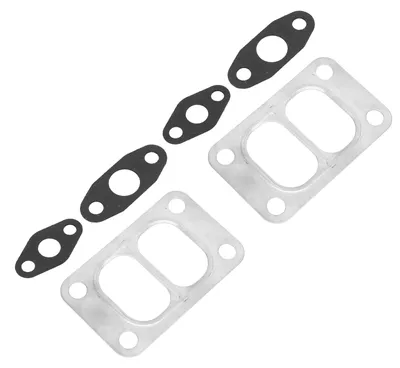 Obrázok produktu pre 2 Pcs Turbo Gasket Set Turbocharger Oil Inlet Outlet Divided Gasket Oil Drain Feed Kit Replacement for Holset HX35 HX35W HX40 HX40W