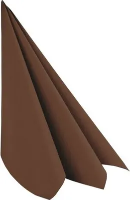 Produktbild von 50x Servietten Airlaid 40x40cm 1/4 -Falz stoffähnlich hochwertig braun