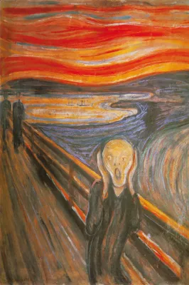 Produktbild von Edvard Munch Kunstdruck Bild - Der Schrei, 1893 (120 x 80 cm)