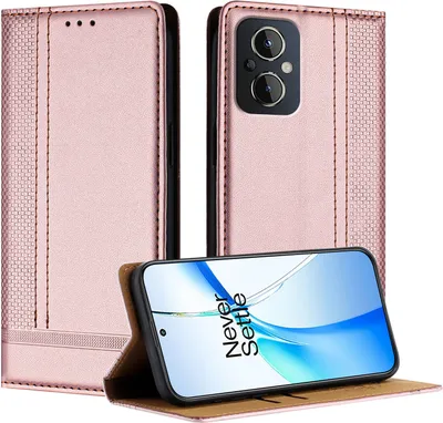Produktbild von Handyhülle für OPPO Reno8 4G Leder Flip Klappbare Schutzhülle mit Standfunktion Pink