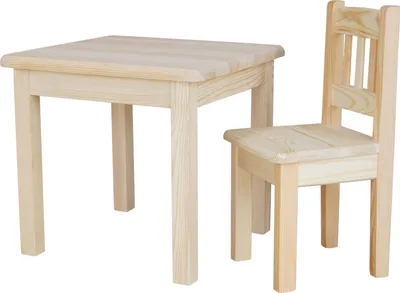 Image de Coin de jeu pour enfants Table d'enfant Chaise d'enfant Pin massif Bois Nouveau - Pin verni