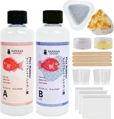 Productafbeelding van Vloeibare siliconen voor squishy maker - Super zachte siliconen rubberen making kit