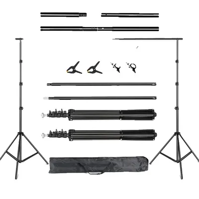 Obrázek produktu pro Stojan na pozadí pro foto-video studio, nastavitelný teleskopický stojan, taška na přenášení, 2,6x3M, nový a flexibilní