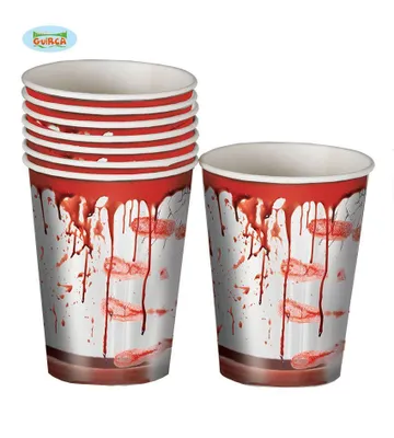 Obrázek produktu pro Párty papírové kelímky - krev - Halloween - 6 ks - 240 ml