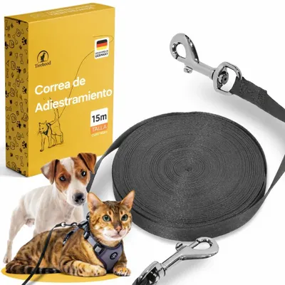 Immagine prodotto di Guinzaglio per gatti - Guinzaglio lungo 10 m - Neoprene - Moschettone girevole 360°