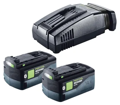 Zdjęcie produktu dla Zestaw energetyczny Festool 2x akumulator BP 18 Li 5,0 HP-ASI HighPower 18 V 5,0 Ah ( 2x 578519 ) + ładowarka SCA 16 ( 576953 )