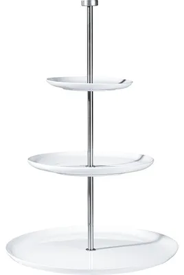 Produktbild von ASA Selection grande Etagere flach 3 stufig Ø 30 cm – 4er Vorteilset