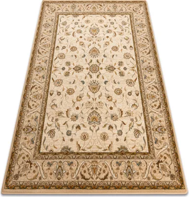 Produktbild von Wollteppich OMEGA ARIES Blumen  Perle beige 300x400 cm