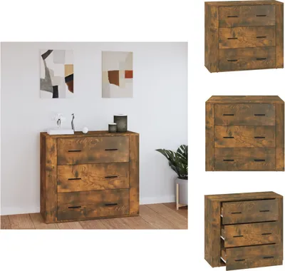 Produktbild von vidaXL Sideboard Räuchereiche 80x33x70 cm Holzwerkstoff -  Sideboards